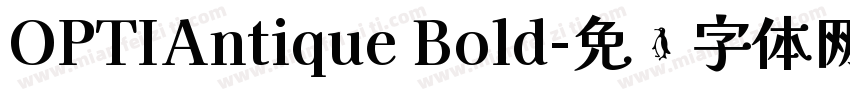 OPTIAntique Bold字体转换